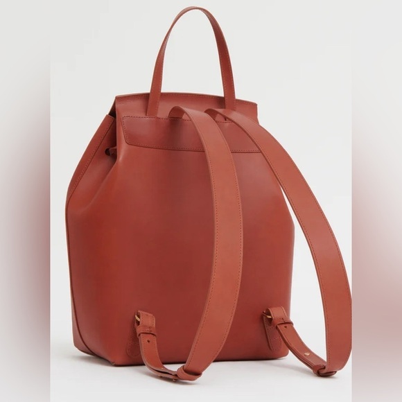 Mansur Gavriel Classic Leather Backpack in brandy avion NWT - Picture 2 of 10